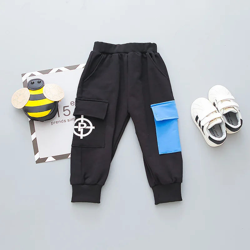 Baby Boy Clothing Set Spring Autumn Cotton Letter Tops Pants Children Sport Suit Christmas Costume Toddler Kids Splicing Outfit