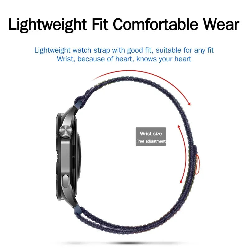 Nylon Loop Strap for Xiaomi Mi Watch3 Active 22mm 20mm Sports Band for Redmi Watch 3 Lite for Samsung Galaxy Watch 6 5 4 Series