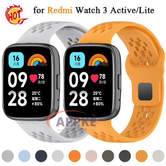 Sports Silicone Band for Redmi Watch 3 Active/Lite 22mm Strap for Huawei Watch 4 GT4/3 Pro Belt  for Samsung Galaxy watch7 6 5 4