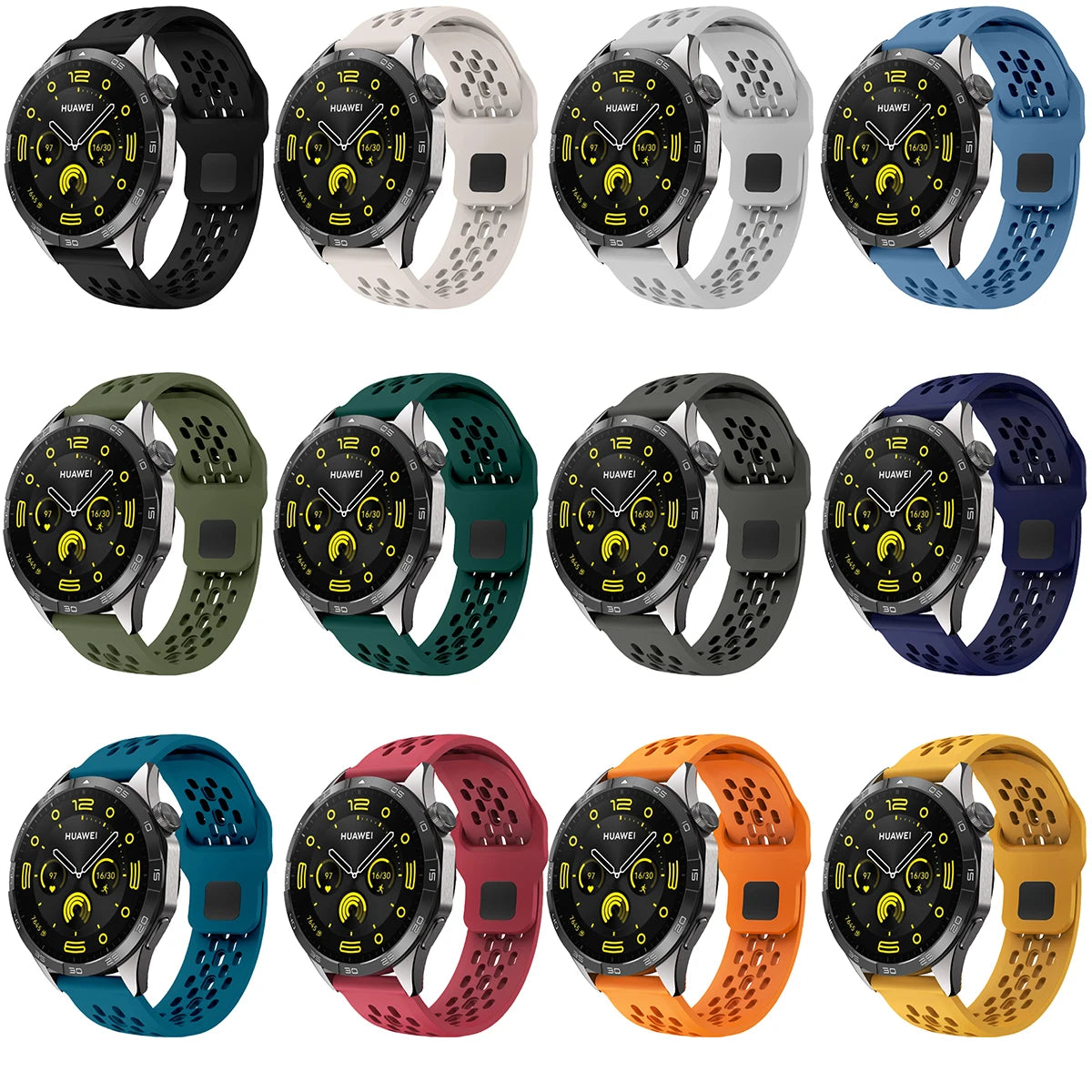 Sports Silicone Band for Redmi Watch 3 Active/Lite 22mm Strap for Huawei Watch 4 GT4/3 Pro Belt  for Samsung Galaxy watch7 6 5 4