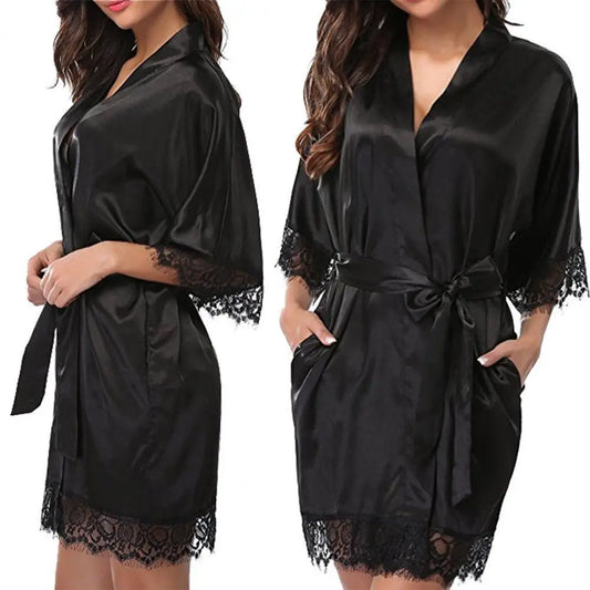 Comfy Lady Pajamas Smooth Wear-resistant Soft Women Bathrobe  Cardigan Women Bathrobe for Home