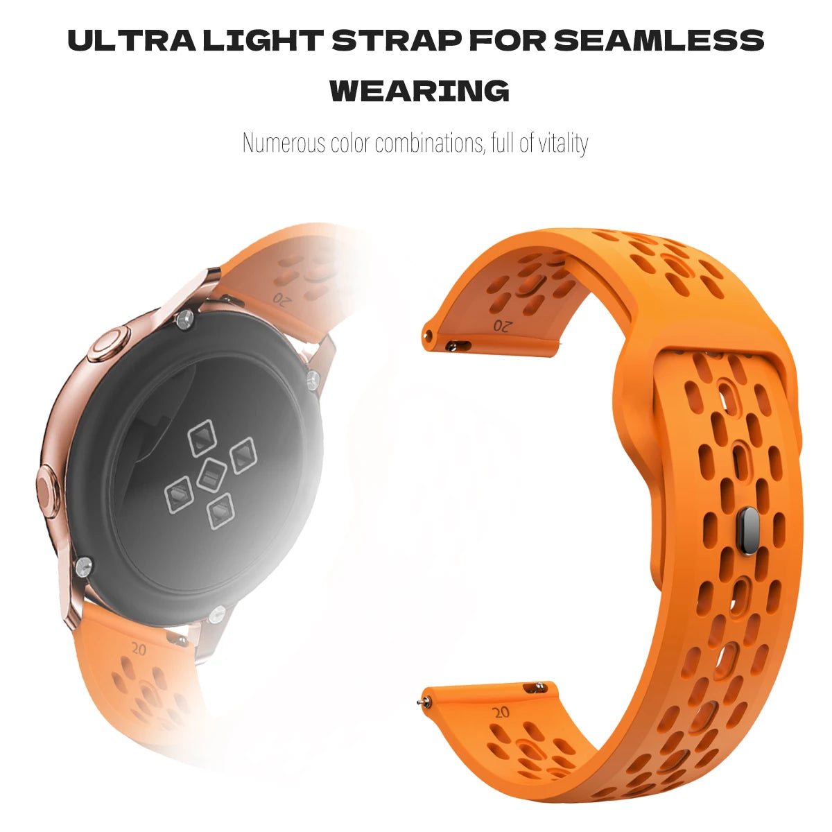 Sports Silicone Band for Redmi Watch 3 Active/Lite 22mm Strap for Huawei Watch 4 GT4/3 Pro Belt  for Samsung Galaxy watch7 6 5 4