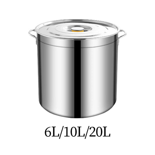 Stainless steel stock pot, large stock pot, easy to clean for cooking simmering