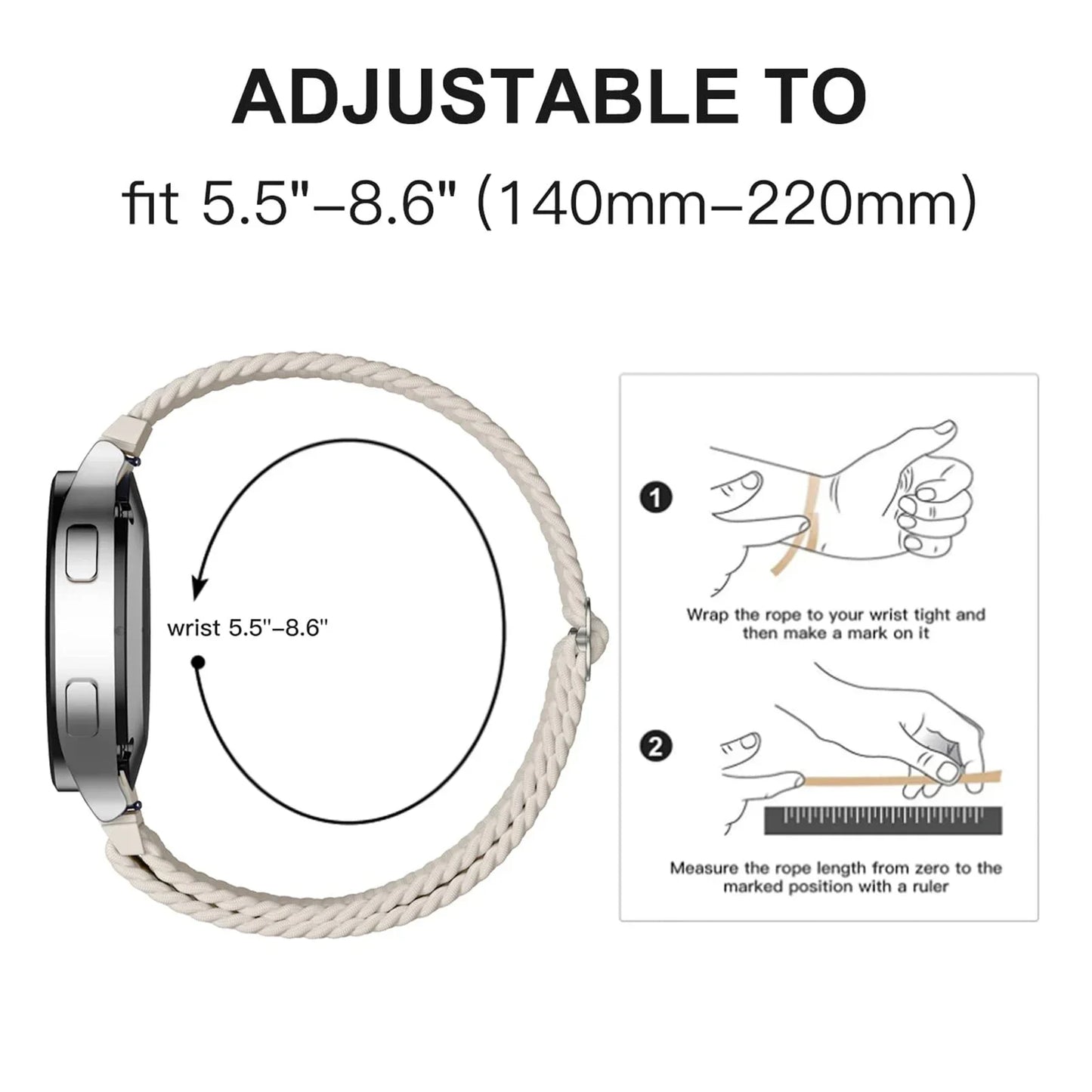 22mm Nylon Starp for Xiaomi Redmi Watch 3 Active Band Elastic Replacement Bracelet Belt for Redmi Watch 3 Lite Wristband Correa