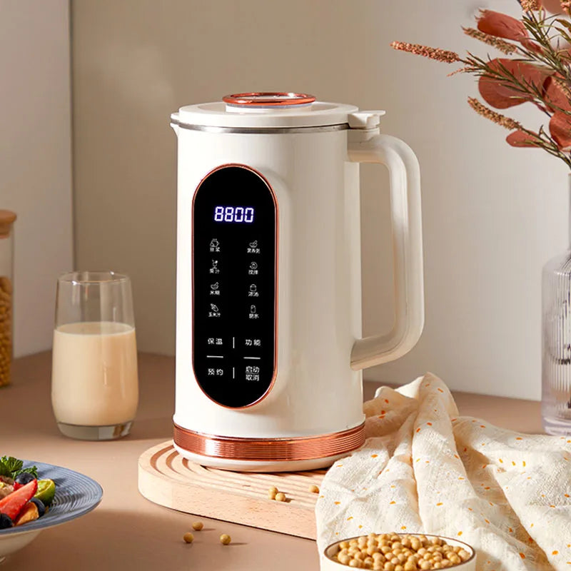 1500ml Soy Milk Machine Electric Juicer Blender Mixer Soybean Milk Maker Wall Breaking Machine 10-leaf Blade Breakfast Machine