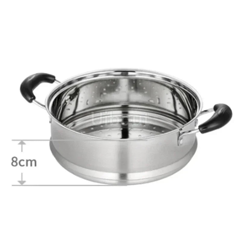 Stainless Steel pot Double Bottom Soup Pot Nonmagnetic Cooking Multi purpose Cookware Non stick Pan Gas cooker used pot hot pot