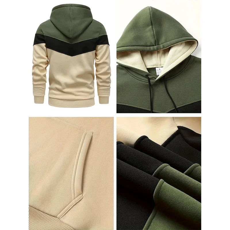 Hot Sales Mens Tracksuit Suit Printing Casual Tricolor Hooded Sweatshirts Jogging Sports 2 Piece Set Trend Autumn Winter Outfits